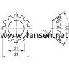 DIN6797V SERRATED COUNTERSUNK LOCK WASHER EXTERNAL GEAR TYPE V 內鋸齒鎖緊墊圈（V型）
