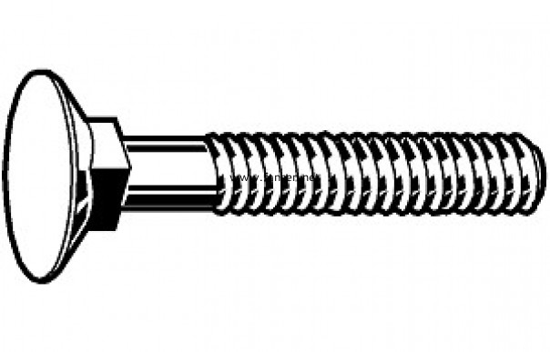 DIN608 flat countersunk short square neck bolts 沉頭短方頸馬車螺栓