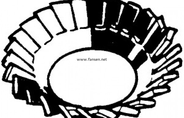 DIN6798V 內鋸齒鎖緊墊圈（V型）