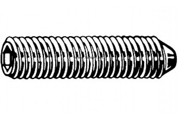 DIN914 Hexagon Socket  Set Screws  With Cone Point 尖端內六角緊定